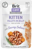 Mokra karma dla kotów - Brit karma mokra dla kotów Care Cat Kitten Fillets in Jelly with Savory Salmon 24x85 g - miniaturka - grafika 1
