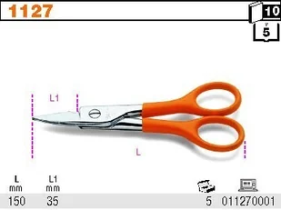 Beta NOŻYCZKI DLA MONTERÓW 1127 - Nożyce i noże - miniaturka - grafika 2