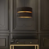 Lampy sufitowe - Euluna Lampa wisząca Duo, czarna/złota, 40cm, 1-pkt. - miniaturka - grafika 1