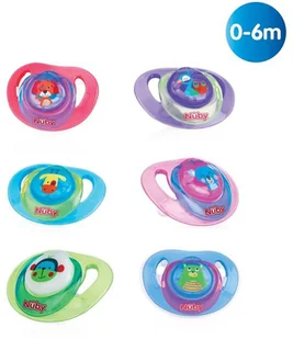 Nuby Nuby Klasyczny smoczek ortodontyczny z nadrukiem MIX ID92993SOS - Smoczki uspokajające Nuby Nuby Klasyczny smoczek ortodontyczny z nadrukiem MIX ID92993SOS - Smoczki uspokajające - miniaturka - grafika 1