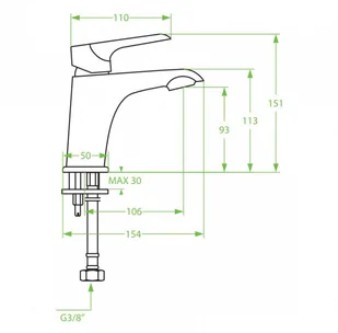 Laveo Alea BLE 022D - Baterie umywalkowe - miniaturka - grafika 2