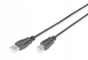 ASSMANN USB2.0 Anschlusskabel 1,8 m USB A do USB B AWG28 Czarny Bulk AK-300105-018-S - Kable USB - miniaturka - grafika 8