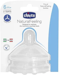 Chicco Smoczek antykolkowy 2szt do butelki NaturalFeeling przepływ szybki 6m+ - Smoczki do butelek - miniaturka - grafika 8