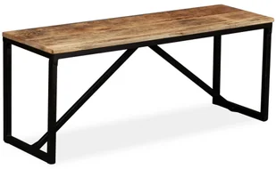 vidaXL Ławka z drewna mango, 110x35x45 cm vidaXL - Ławki do przedpokoju - miniaturka - grafika 9