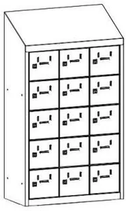 Malow Sus 235 W Szafka stołówkowa na śniadanie wisząca - 15 skrytek SUS 235W - Szafki BHP Malow Sus 235 W Szafka stołówkowa na śniadanie wisząca - 15 skrytek SUS 235W - Szafki BHP - miniaturka - grafika 1