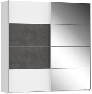 shumee Szafa ubraniowa Biały Beton ciemnoszary - Szafy - miniaturka - grafika 8