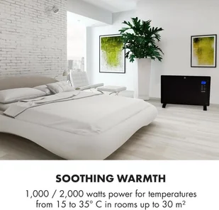 Klarstein Klarstein Norderney Grzejnik konwekcyjny termostat timer 2000 W 30 m kolor czarny ACO14-Norderney2000B - Ogrzewanie przenośne Klarstein Klarstein Norderney Grzejnik konwekcyjny termostat timer 2000 W 30 m kolor czarny ACO14-Norderney2000B - Ogrzewanie przenośne - miniaturka - grafika 2