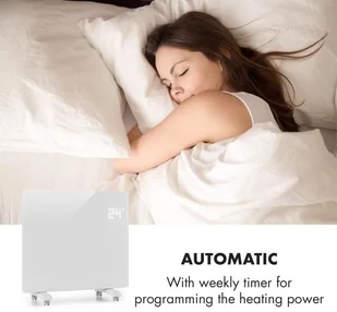 Klarstein Klarstein Bornholm Single Smart, grzejnik konwekcyjny, 1000 W, sterowanie przy użyciu aplikacji, biały ACO7-BrnhlmSnglSmrtW - Ogrzewanie przenośne - miniaturka - grafika 6