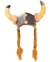 Boland Hełm wikinga z rogami i włosami, rozmiar uniwersalny - Dodatki do strojów karnawałowych - miniaturka - grafika 3