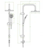 Zestawy prysznicowe - Laveo Leste Zestaw prysznicowy natynkowy chrom PLL20OX - miniaturka - grafika 1