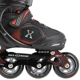 Nils Extreme NA9080 CZARNO/CZERWONE ROZM M (35-38) ŁYŻWOROLKI EXTREME - Rolki - miniaturka - grafika 16