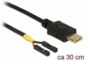 Kable USB - Delock kabel USB USB-C (M) do 2 Pin header USB (w) Oddzielna 30 cm czarna (85396) - miniaturka - grafika 1