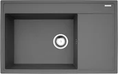 Zlewozmywaki - Pyramis Zlewozmywak granitowy Camea 79x50 1B 1D L szary beton (lewa komora) - miniaturka - grafika 1