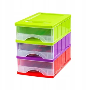 OKT Zestaw 3 szuflad A5 25 x 18 x 27 cm - Pojemniki na zabawki - miniaturka - grafika 2