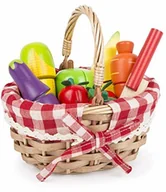 Zabawki AGD - Small Foot 11281 Schneide-Obst und Gemüse aus Holz mit Klettverschlüssen, Kaufmannsladen-Zubehör Spielzeug, Mehrfarbig - miniaturka - grafika 1