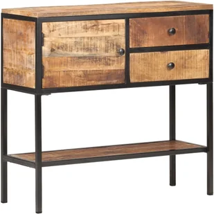 vidaXL Szafka, 85x30x80 cm, surowe drewno mango 320486 - Szafki do salonu - miniaturka - grafika 19