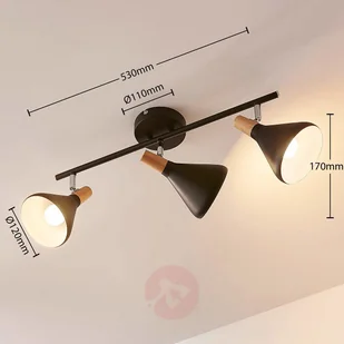 Lampenwelt com Lampa sufitowa LED Arina w stylu skandynawskim - Lampy sufitowe - miniaturka - grafika 3
