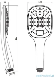 Omnires Parma zestaw podtynkowy natryskowy chrom/biały SYSPM16ACRB | - Baterie podtynkowe Omnires Parma zestaw podtynkowy natryskowy chrom/biały SYSPM16ACRB | - Baterie podtynkowe - miniaturka - grafika 3