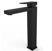 Baterie umywalkowe - BESCO Bateria umywalkowa wysoka Modern/Varium Czarny mat - miniaturka - grafika 1