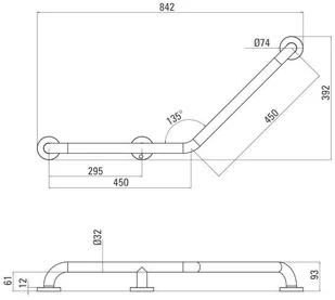 Deante Uchwyt stalowy przyścienny kątowy Vital NIV 031D - Słuchawki prysznicowe - miniaturka - grafika 5