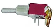 Podzespoły elektroniczne - Velleman Przełącznik dźwigniowy 90° HORIZONTAL SUBMINIATURE TOGGLE SWITCH SPDT ON-ON - NO THREAD TS-6 - miniaturka - grafika 1
