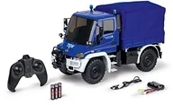 Zabawki zdalnie sterowane - Carson 500907722 1:12 MB Unimog U300 THW 2.4G 100% RTR - pojazd zdalnie sterowany, RC Unimog z funkcjami, 100% kompletny zestaw, niebieski 500907722 - miniaturka - grafika 1