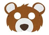 Stroje karnawałowe - GO Maska filcowa Brązowy Miś 1 szt MFBMI-OB - miniaturka - grafika 1