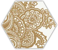 Płytki ceramiczne - Paradyż Shiny Lines Gold Heksagon Inserto B 19,8x17,1 - miniaturka - grafika 1