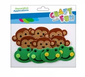 Pozostałe akcesoria dla plastyków - Craft with Fun Ozdoba dekoracyjna Filc Zaba/malp samoprzylepna 10szt 12/288 - miniaturka - grafika 1