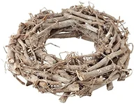 Pudła i pojemniki do przechowywania - Rayher Hobby Rayher 65013000 wianek z gałązek wierzby, biały/wytarty, średnica 30 cm, wysokość 8 cm 65013000 - miniaturka - grafika 1