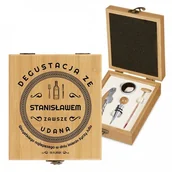 Gadżety dla niej i dla niego - Murrano Personalizowany Zestaw Akcesoriów Do Wina Udana Degustacja ZDW1-001 - miniaturka - grafika 1