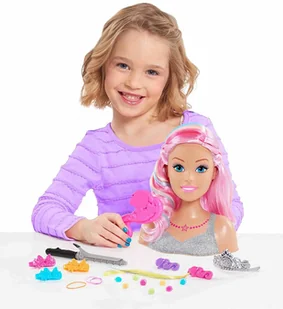 Just Play Just Play Barbie Dreamtopia Tęczowa głowa do stylizacji i czesania 62625 - Zabawy w naśladowanie dorosłych - miniaturka - grafika 3