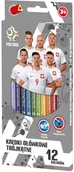 Artykuły biurowe - Astra Kredki ołówkowe 12 kolorów PZPN - miniaturka - grafika 1