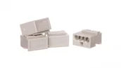 Kostki, złączki, wtyczki - Wago Szybkozłączka do puszek instalacyjnych MIKRO 4x 0,6-0,8mm2 jasnoszara 243-304 /100szt./ 243-304 - miniaturka - grafika 1