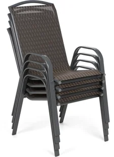 Home&Garden Meble ogrodowe metalowe Sevilla Atlanta Grey / Brown Triangles 6+1 159275 - Meble ogrodowe - miniaturka - grafika 6