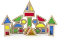 Klocki - VIGA TOYS Drewniane Kolorowe Klocki Zestaw 24 elementy 44563 - miniaturka - grafika 1