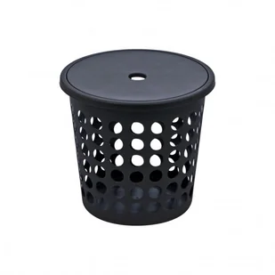 Plast Team POLAND SP. Z O.O. KOSZ NA BIELIZNĘ MEDIUM 45L CZARNY 6009 - Kosze na bieliznę - miniaturka - grafika 2