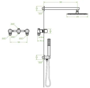 Laveo Laveo Pretto bateria natryskowa podtynkowa z zestawem chrom BAO 004P BAO 004P - Baterie podtynkowe - miniaturka - grafika 6