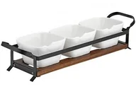 Miski i półmiski - Ladelle Miseczki Do Dipów I Na Przekąski Porcelanowe Na Podstawce Ladelle Eat Białe 3 Szt - miniaturka - grafika 1