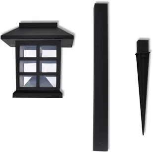 vidaXL Zewnętrzne lampy solarne LED 12 szt. ze szpikulcem 8,6 x 38 cm - Lampy ogrodowe - miniaturka - grafika 4