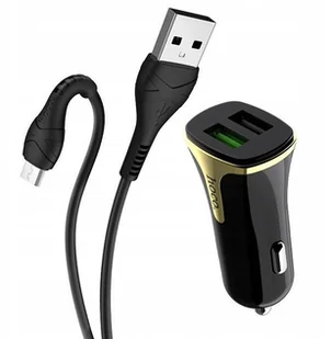 HOCO Ładowarka Ładowarka samochodowa 3A + kabel 1m Micro USB Quick Charge 3.0 Z31 Universe 2 porty czarna 110295 - Ładowarki samochodowe - miniaturka - grafika 6