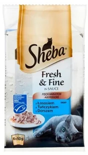 Sheba Fresh & Fine Mini Rybne Dania w sosie 6x50g - Mokra karma dla kotów - miniaturka - grafika 2