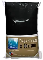 Prześcieradła - Nuit des Vosges Nuit z Wogezów 2106398 cotoval prześcieradło z gumką Uni bawełna czarna 80x200 cm 2106398 - miniaturka - grafika 1