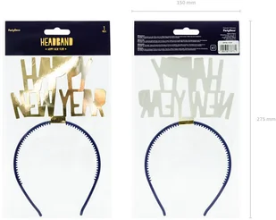 PartyDeco Opaska, Nowy Rok - Happy New Year - Sylwester - miniaturka - grafika 4