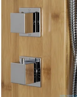 Corsan Bao chrom drewno bambusowe B-022TBCH | - Panele prysznicowe - miniaturka - grafika 4