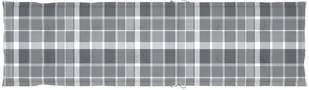 vidaXL Poduszka na leżak, szara krata, (75+105)x50x4 cm 314187 - Poduszki ogrodowe - miniaturka - grafika 3