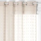 Firany - Atmosphera Firana gotowa na przelotkach 140 x 240 cm beżowa z kropeczkami B07GZXCBNJ - miniaturka - grafika 1