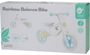 Classic World Lumarko Drewniany Rowerek Biegowy Dla Dzieci Ciche Koła Tęcza! CW60003 Lek - Rowerki biegowe - miniaturka - grafika 4