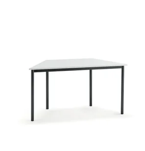 AJ Produkty Biurko BORS TRAPETS, 1200x600x720 mm, biały laminat, antracyt - Meble do szkół i przedszkoli AJ Produkty Biurko BORS TRAPETS, 1200x600x720 mm, biały laminat, antracyt - Meble do szkół i przedszkoli - miniaturka - grafika 1