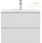 Umywalki - Oltens Vernal umywalka z szafką 60 cm biała 68002000 - miniaturka - grafika 1